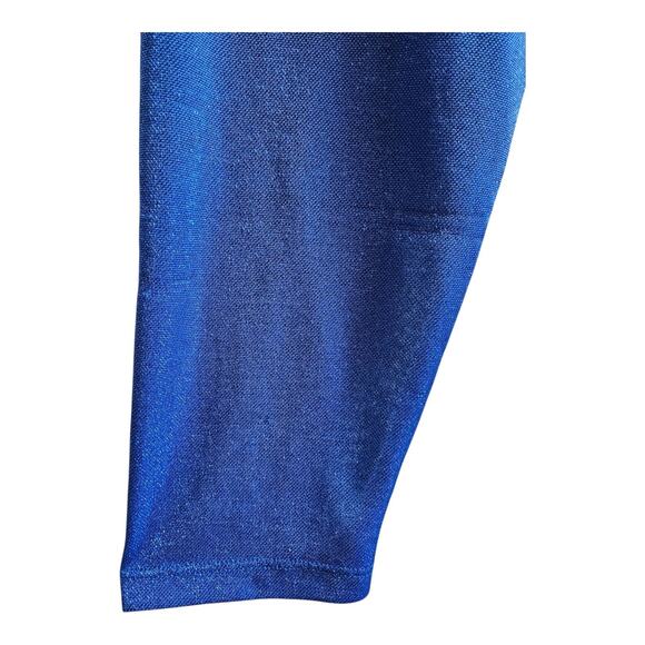 LOGO Layers by Lori Goldstein Women Plus 3X Cardigan Blue Metallic Sparkle 54" - Picture 4 of 6